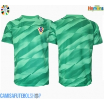 Camisa de time de futebol Croácia Goleiro Replicas 2º Equipamento Europeu 2024 Manga Curta